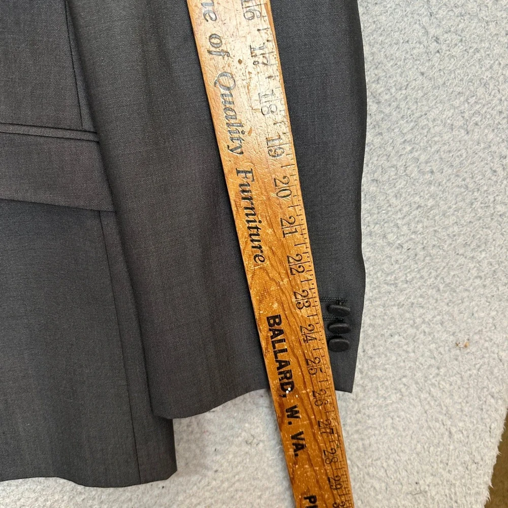 Torre Gavin AMF Charcoal Mohair Wool Blend 2 Piece Suit Mens 46R Jacket 42R Pant
